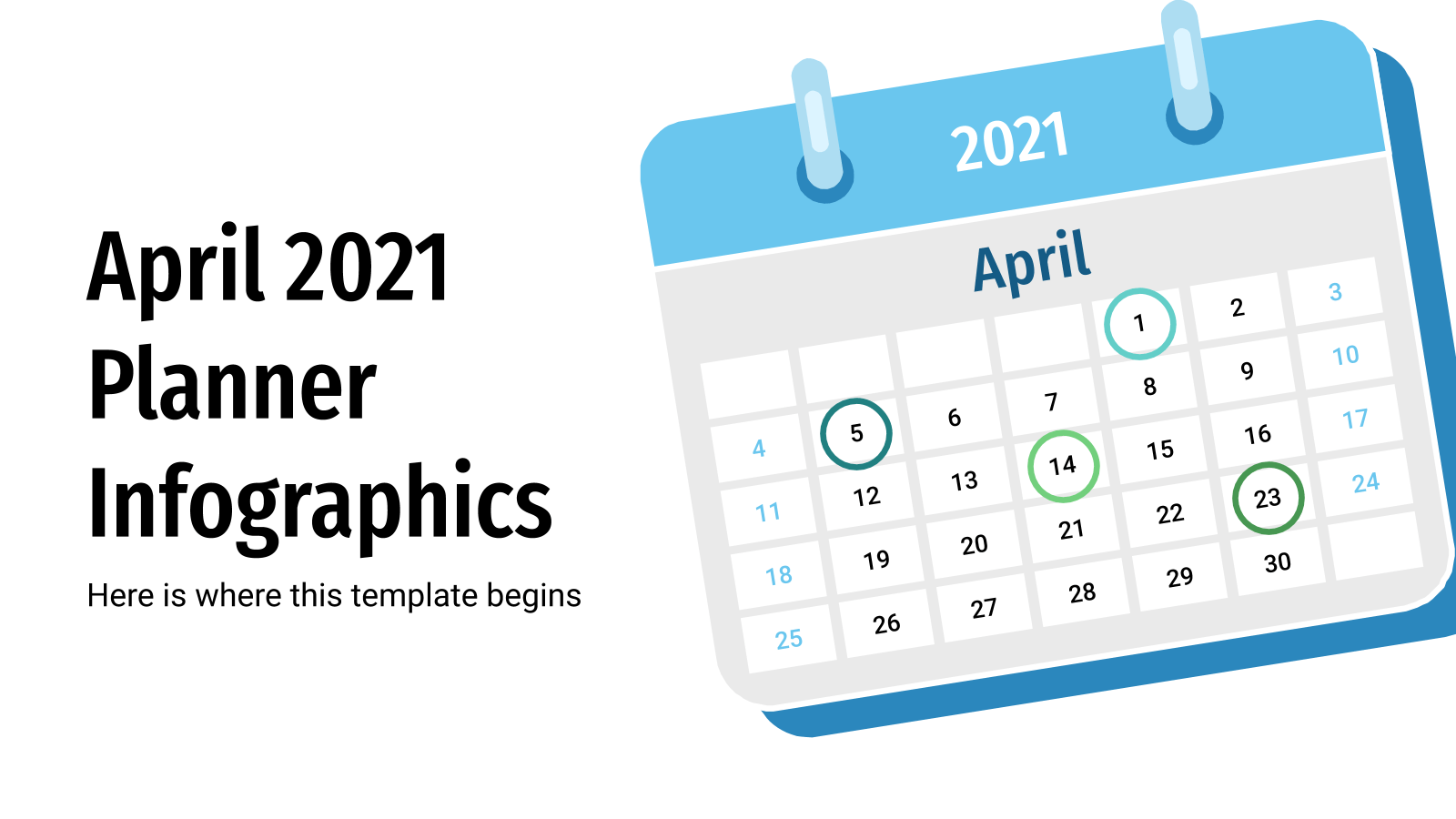 2021年4月PowerPoint的Planner信息图形